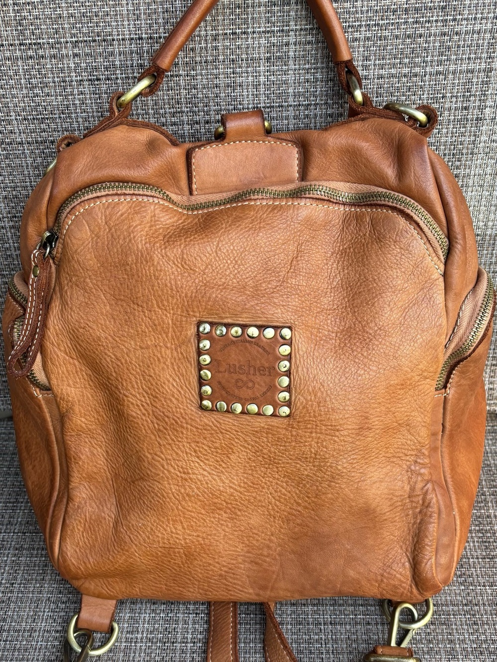 LUSHER Quest Backpack Purse Made in Italy